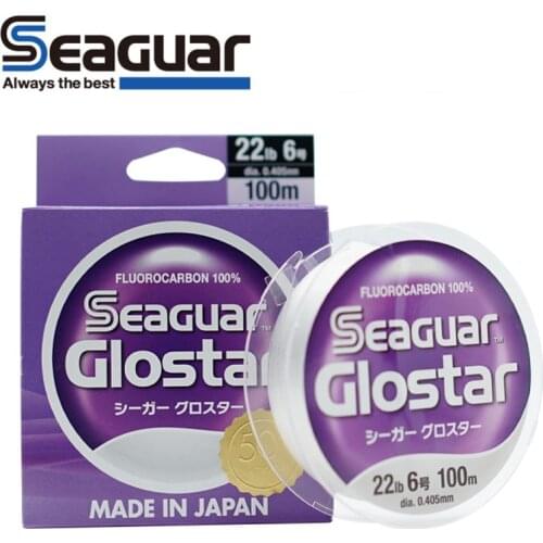 SEAGUAR GLOSTAR 100% Fluorocarbon Fishing line 100M 60M 4LB-70LB Carbon Fiber JAPAN 50th Anniversary Edition GongLei recommend