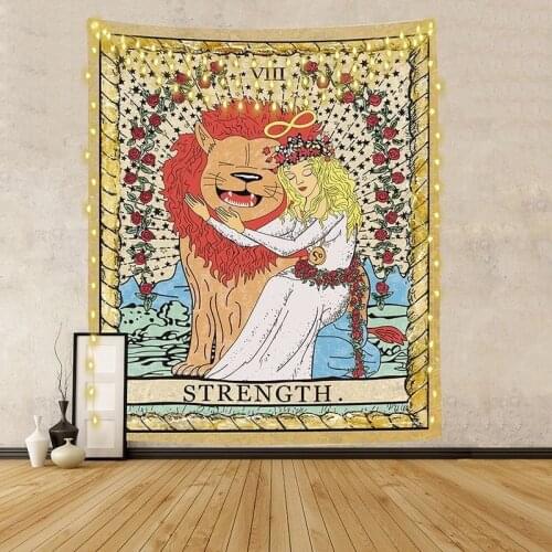 Color tarot card hanging cloth painting, home decor tapestry, bedroom bedside wall cloth background cloth