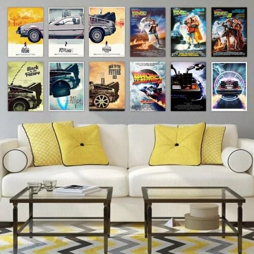 Canvas painting Back to the Future Poster Classic Cool Car Movie Canvas Prints Painting Print Wall Pictures Room Home Decor