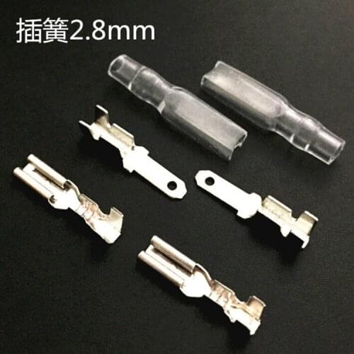 Terminals 2.8mm male / female plug spring inserts terminal cold terminal plug spring with jacket