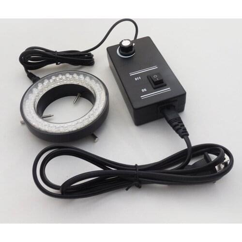 Microscope Ring Light 60mm Purple Ring Lamp 60LED With Power Adapter Adjustable Light for Stereo Microscope