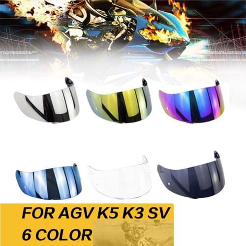 High Quality Helmet Visor For AGV K5 K3 SV Motorcycle Detachable Helmet Glasses Motorbike Helmet Lens Motocross Full Face Visor