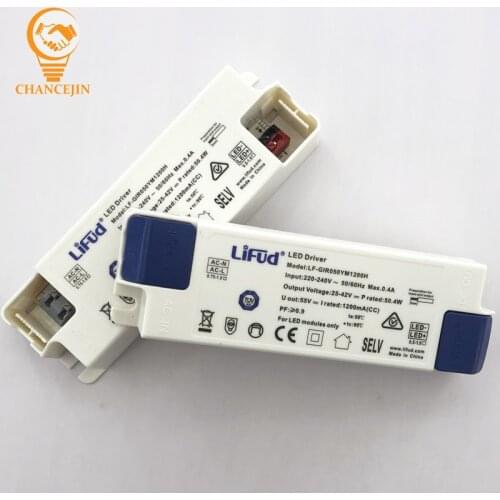 LiFud LF-GIR050YM1200mA LED driver 30-50W LED transformer without cable Input 220-240V 50/60Hz Output Voltage 25-42V 1200mA