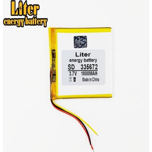 3 line 335672 3.7V1800mah Li-polymer rechargeable battery For china clone fake s7-edge G930 android phone E-Book