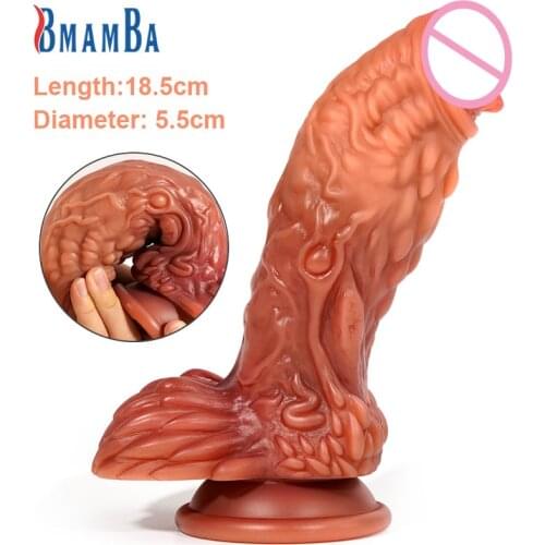 Soft Real Huge Dildo Suction Cup Long Cock Anal Plug Sex Toy for Men Women Lesbian Masturbators Double Skin Feel Big Thick Penis