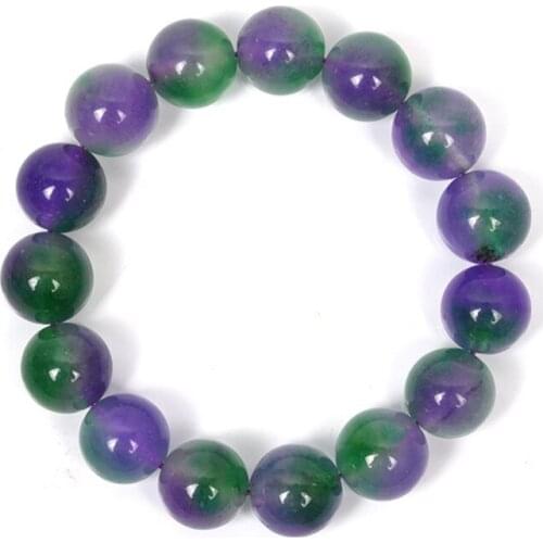 New natural purple chalcedony agate elastic bracelet vitality unique fashion jewelry