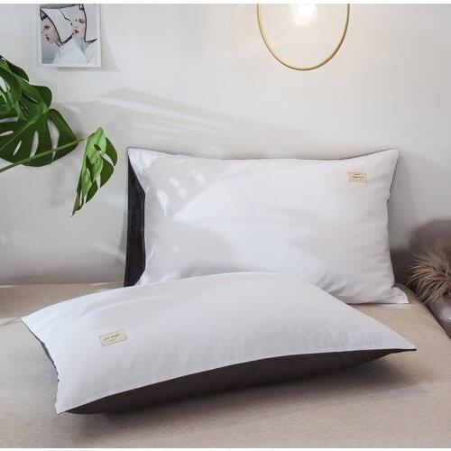 Pure Cotton Solid Color Pillowcase One-Pair Package Pure Cotton Single Student Dormitory Pillowcase