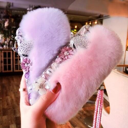 Luxury 3D Panda Cute Plush Fur Fluffy Phone Case For iPhone 11 12 Pro Max Xr X Xs 6 6S Plus 7 8 5 SE 2020 12 Mini Silicone Cover