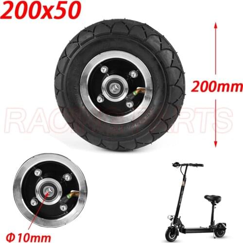 Electric Scooter Tyre With Wheel Hub 8" Scooter 200x50 Tyre Inflation Electric Vehicle Aluminium Alloy Wheel Pneumatic Tire