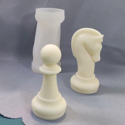 Candle Silicone Stencil Easy to Clean DIY Chess Shape Template For DIY Candle Fondant Chocolate TS2 Candle Making