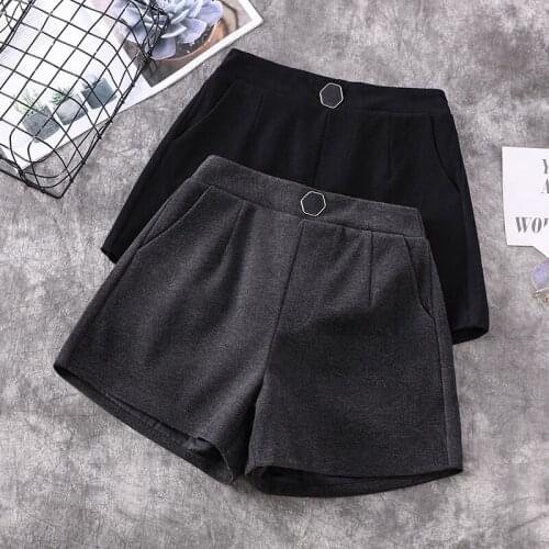 Plus big size clothing for femme woman High waist 2020 Womens shorts clothes pants black cloth shorts female A6167