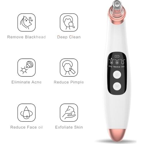 Blackhead Remover Face Deep Nose Cleaner T Zone Pore Acne Pimple Removal Vacuum Suction Facial Diamond Beauty Clean Skin Tool