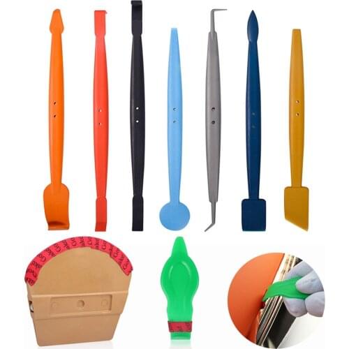 EHDIS Vinyl Wrap Car Magnet Tuck Squeegee Set Car Sticker Styling Tool Kit Carbon Fiber Wrapping Tool Magnet Application Scraper