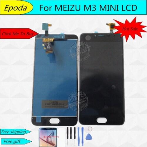High Quality New Touch Screen Digitizer + LCD Display Replacement For Meizu M3 mini Cellphone Black With Frame