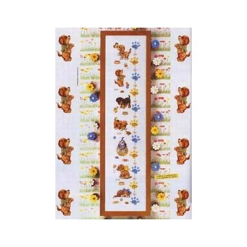 Top Quality Beautiful Lovely Counted Cross Stitch Kit Height Chart Measure Dog Puppy Dogs Puppies Pet My Rain