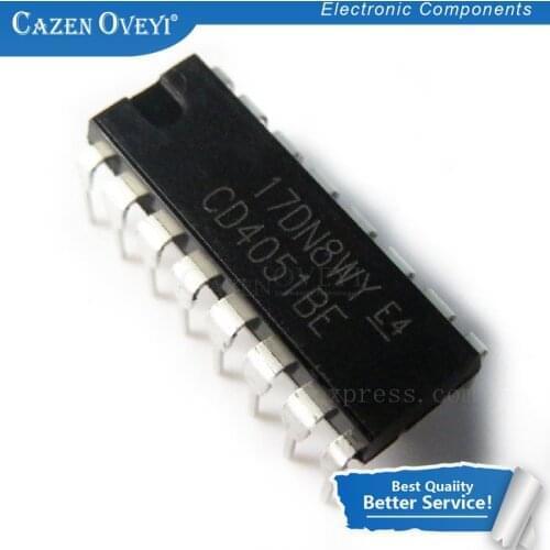 100pcs/lot CD4051BE CD4051BD DIP16 CD4051 DIP 4051BE DIP-16 In Stock