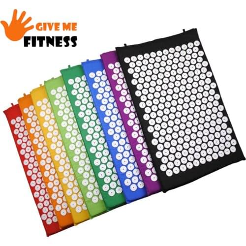 12 Color Fitness Acupressure Massage Yoga Mat Spiky Cushion Massager for Back/Neck/Foot Body Pain Relief
