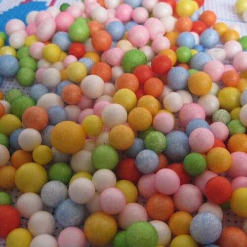 2000pcs/bag about 5- 9mm Mixed colors Modelling Polystyrene Styrofoam Foam Ball Sphere XMAS Decoration Craft 759