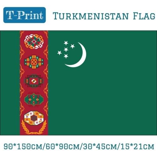 60*90cm 90*150cm 30*45cm Car Flag 15*21cm Turkmenistan National Flag For World Cup
