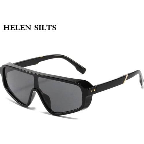 Women One Piece Goggle Sunglasses For Men Brand Designer Retro Black Sun Glasses Female Shades Eyewear UV400 Oculos De Sol H176