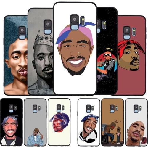 2pac tupac amaru shakur makaveli Soft Case For Samsung S20 S10 S9 S8 S7 S6 EDGE Plus Lite For Note 8 9 10 Cover A7 A8 A9 black