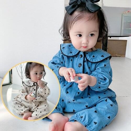 Baby Girl Rompers Spring Corduroy 0-2Y Infant Clothing Baby Long Romper Thin Section Newborn Girl OutfitToddlerGirl Fall Clothes