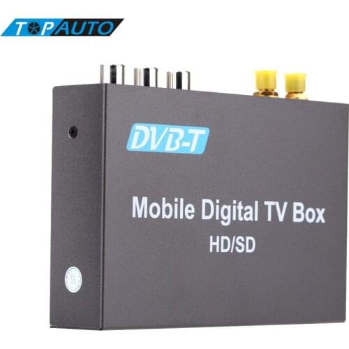 Double Antenna Car DVB-T Analog TV Tuner Various Channel Mobile Digital TV Box High Speed 240km/h Strong Signal Receiver for BMW