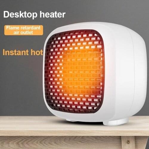 800W Mini Electric Heater Portable Desktop Fan Heater PTC Ceramic Heating Warm Air Blower Home Office Warmer Machine for Winter
