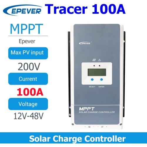 Epever 100A Soalr Controller 12V 24V 36V 48V For Max 200V PV Input Solar Regulator Used For Sealed(Default)/Gel/Flooded/User New
