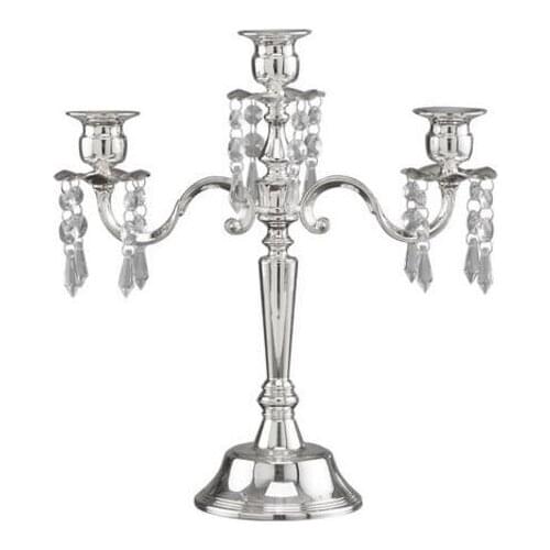 Europe 5armcandle holders for wedding decorations metal candlestick candle holder for home desktop decoration With crystal ZT126