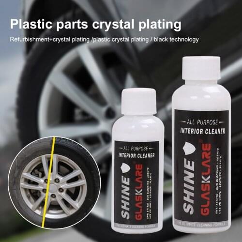 GLASKLARE 50/100ML Auto Car Plastic Parts Retreading Agent Interior Plastic Maintenance Coating Spray Plastic Parts Wax Dropship