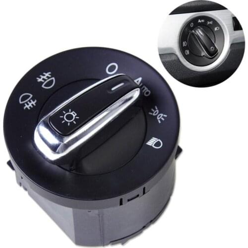 For Golf Jetta MK5 MK6 Passat B6 B7 CC Touran Tiguan Chrome Auto Headlight Switch Fog Head Light Lamp Knob 5ND 941 431 B