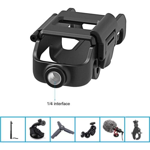For DJI Osmo Pocket Camera Mount Bracket Holder with 1/4 Screw interface & Action Cam Mount for Tripod Selfie Stick Bicycle