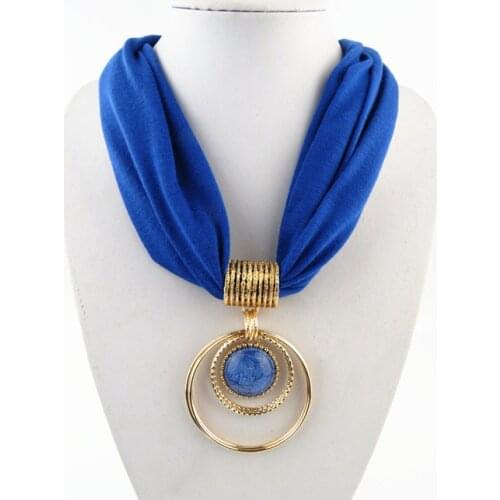 Classic Ladies Pendant Necklace Ring Scarf Making Diy Scarf Size 60cm*40cm Solid Simple Women Scarves Accessories Wholesale