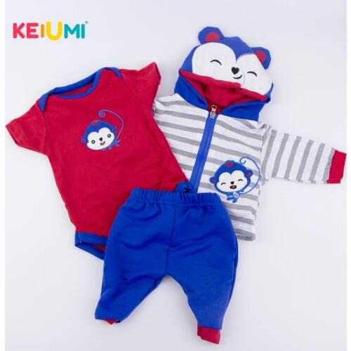 New Hot Sale Baby Boy Doll Clothes Sets Suit for 17 inch Reborn Baby Doll With Hat Clothes Pants Fashion Doll Clothes Sets