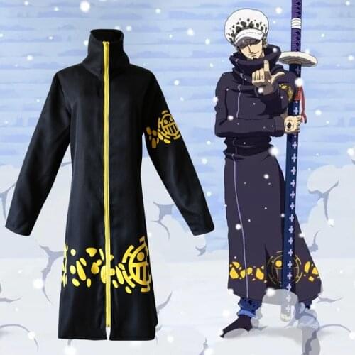 ONE PIECE Trafalgar D Water Law Cosplay Costumes Coat Cloak Adult Unisex Prop