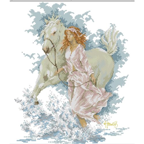 Lady and horse Elegance Lady Sewing kit Top Quality Needlework Embroidery DIY Cross Stitch Kit 14CT Unprinted Decor Handmade