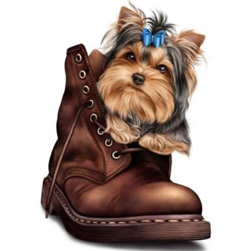 Animal Dog DIY 11CT Embroidery Cross Stitch Kits Needlework Set Printed Canvas Cotton Thread Home Decoration For Living Room