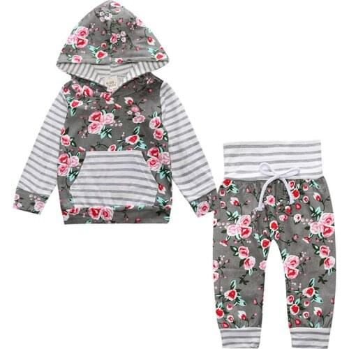 Newborn Baby Boys Girls Clothes Autumn Baby Clothes Set Baby Printed stripes Costume Infant Camouflage Clothing For Baby Suit