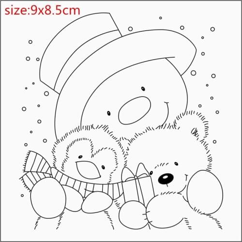 Rubber Silicone Clear Stamps For Scrapbooking Tampons Transparents Seal Background Stamp Card Making Diy Animal Snowman