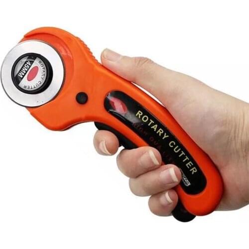 Rotary Cutter 45mm Roller Blade with Safety Lock Cloth Leather Paper Cutting Tool for DIY Handicraft Patchwork