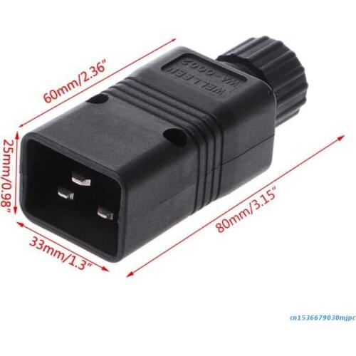 IEC 320 C20 Male Connector Power AC Power Plug Computer 16A 250V