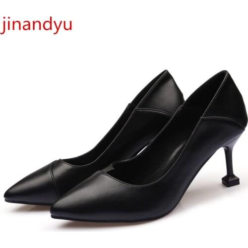 Big Size Pumps Women Shoes High Heel Black Ladies Shoes Thin Heels Comfort Fashion Slip on Office Shoes Women Pointed Toe Heels