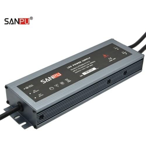 SANPU 12V Power Supply Waterproof IP67 300W 230V 220V AC to DC 12 Volt Lighting Transformer LED Driver Ultra Thin Slim for LEDs