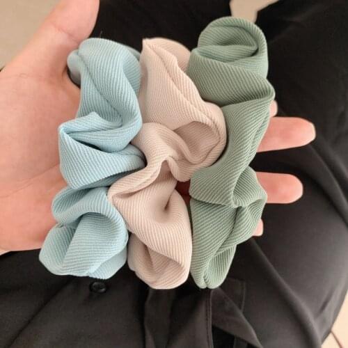 1PC Women Hair Accessories Female Solid Color Hair Tie Scrunchies Ponytail Hair Holder Rope Chiffon Headwear Dance Scrunch