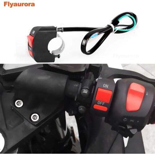 2 or 3 Wires Motorcycle Switches Button Connector Moto Light Handlebar Flasher Headlight Cables Waterproof Motorbike Accessories