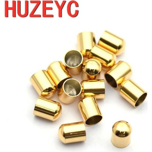 200pcs/package Wholesale Stainless Steel End Beads for Leather Cord Bracelet Making End Cap Accessories DIY Jewelry Findings