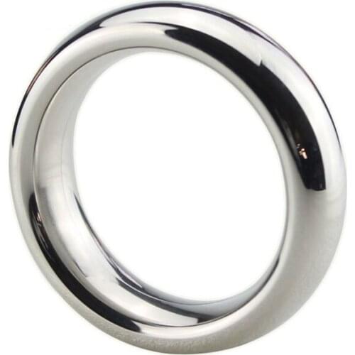 40/45/50mm Men Donut Metal Stainless Steel Cock Ring Delay Ejaculation Hard Penis Lock Sex Toys TK-ing