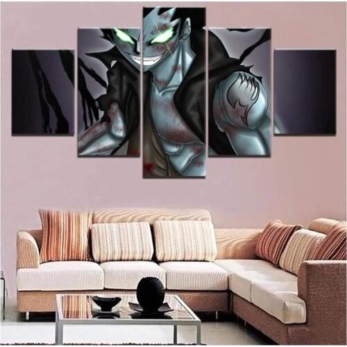 5 Piece Wall Art Canvas Pirate King Posters Figure Modular Pictures Home Anime Decor Prints Modern Bedroom Decoration Paintings