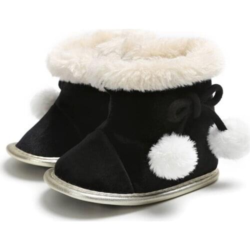 Newborn Baby Winter Boots Booties Infant Girls Warm Shoes Plush Soft Sole Snow Shoes Toddler Childrens Shoes Prewalker